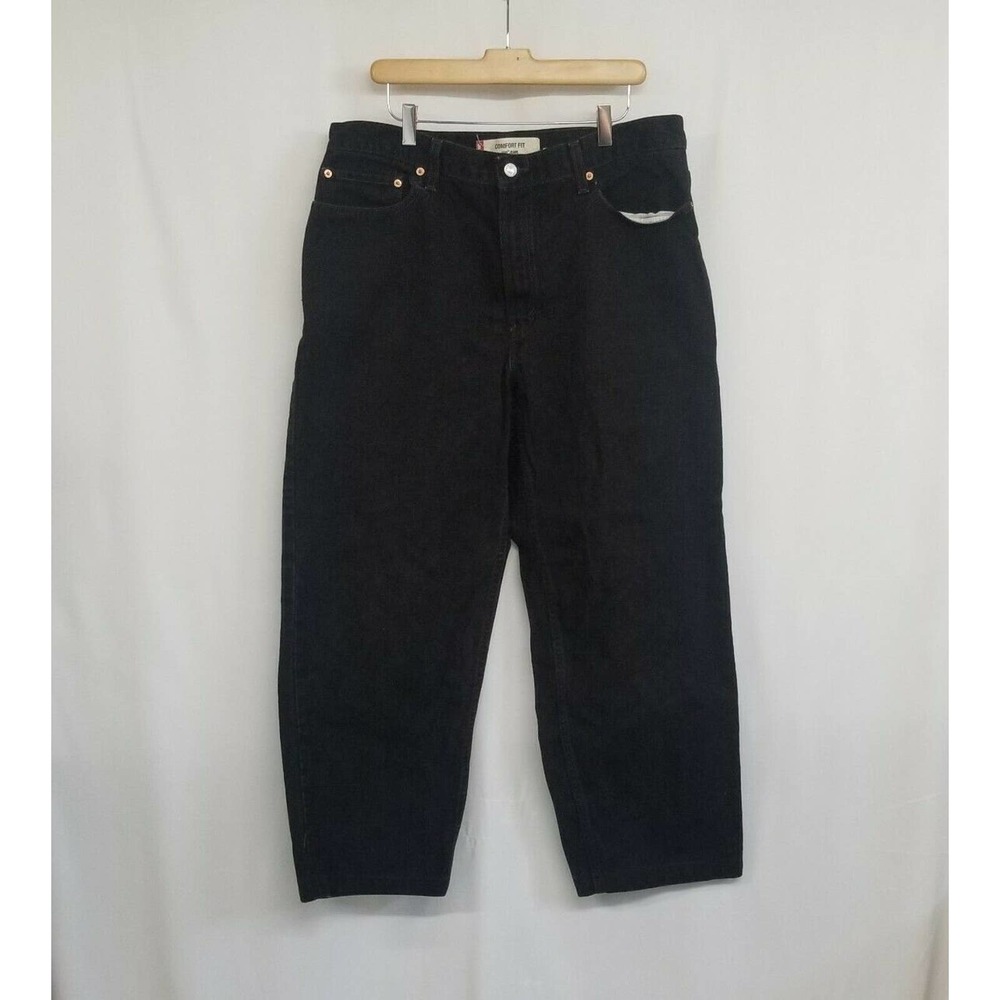 Levi's 560 Comfort Black Jeans Altered Hem 36x26